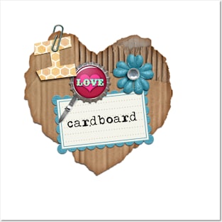 I Love Cardboard | Cardboard Scrapbooking Style | Cherie's Art(c)2021 Posters and Art